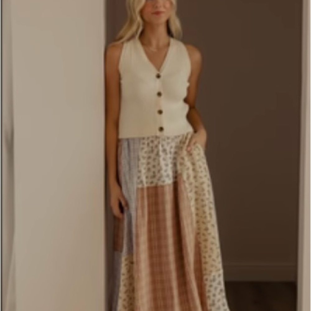 Brinkley patchwork skirt